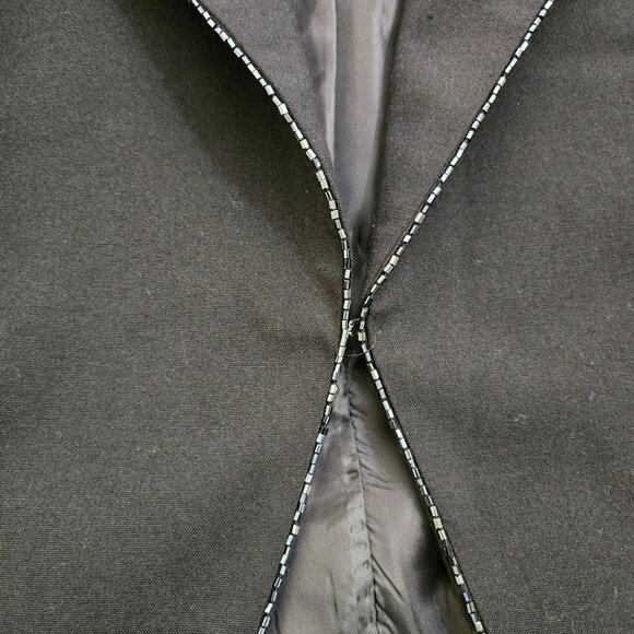 Torrid Women 4 Beaded Trim Black Cropped Blazer Jacket - Picture 3 of 11